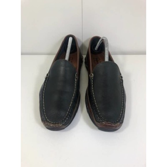 Allen Edmonds Boulder Two Tone Venetian Driving Moccasin Shoe Black Mens US 10 D